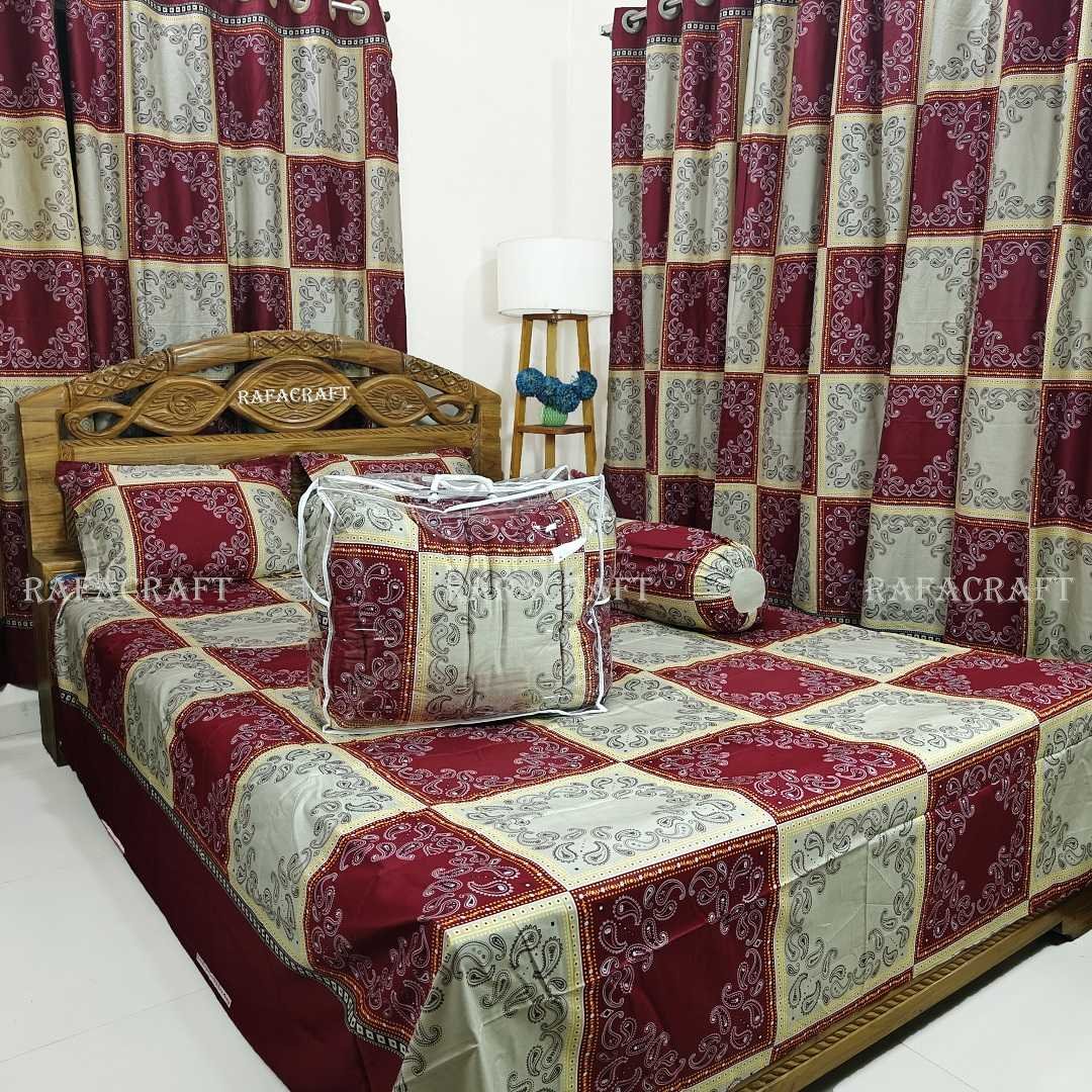 Luxury,Twill,Cotton,Fabrics,Bed,Sheet,And,Comforter,5pcs,Set