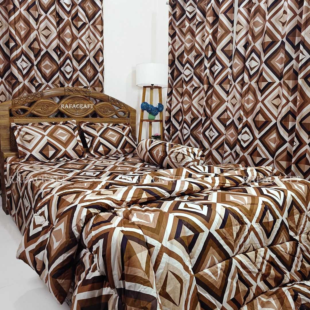 Luxury,Twill,Cotton,Fabrics,Bed,Sheet,And,Comforter,5pcs,Set
