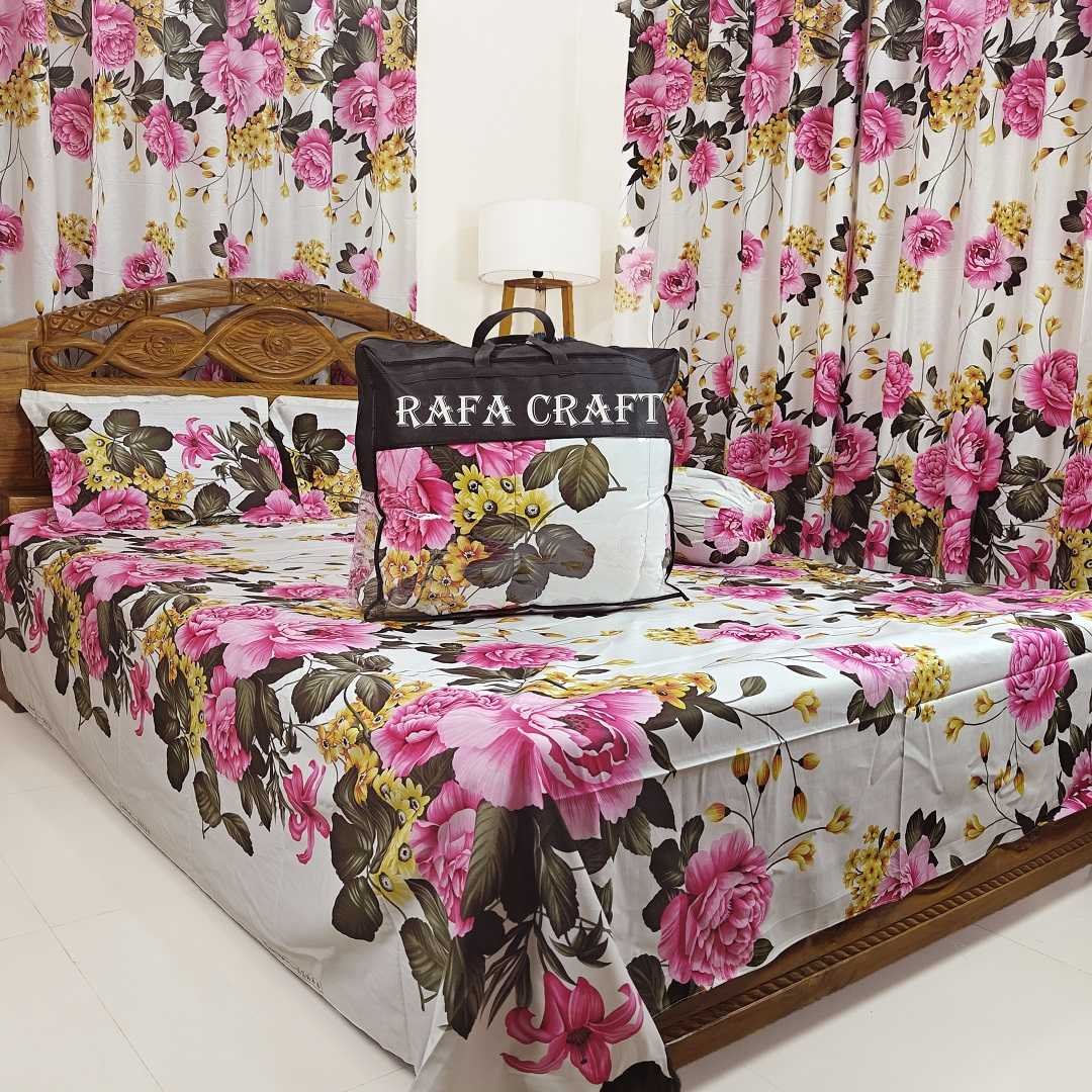 Luxury,Twill,Cotton,Fabrics,Bed,Sheet,And,Comforter,5pcs,Set