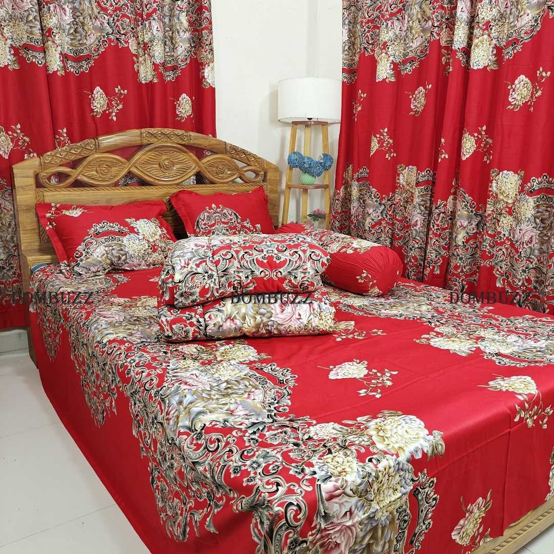 Luxury,Twill,Cotton,Fabrics,Bed,Sheet,And,Comforter,5pcs,Set