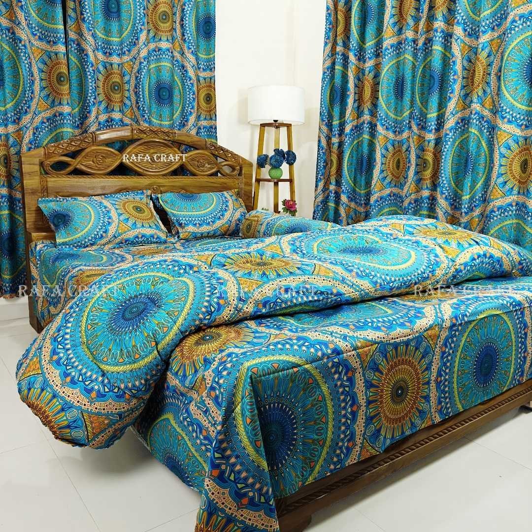 Luxury,Twill,Cotton,Fabrics,Bed,Sheet,And,Comforter,5pcs,Set