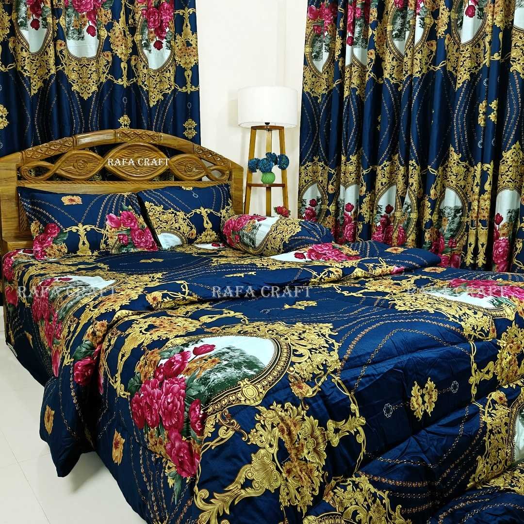 Luxury,Twill,Cotton,Fabrics,Bed,Sheet,And,Comforter,5pcs,Set