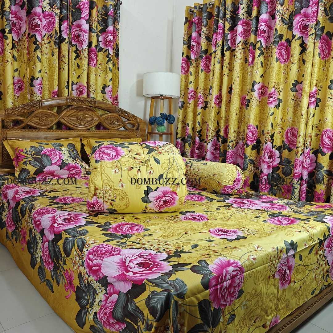 Luxury,Twill,Cotton,Fabrics,Bed,Sheet,And,Comforter,5pcs,Set