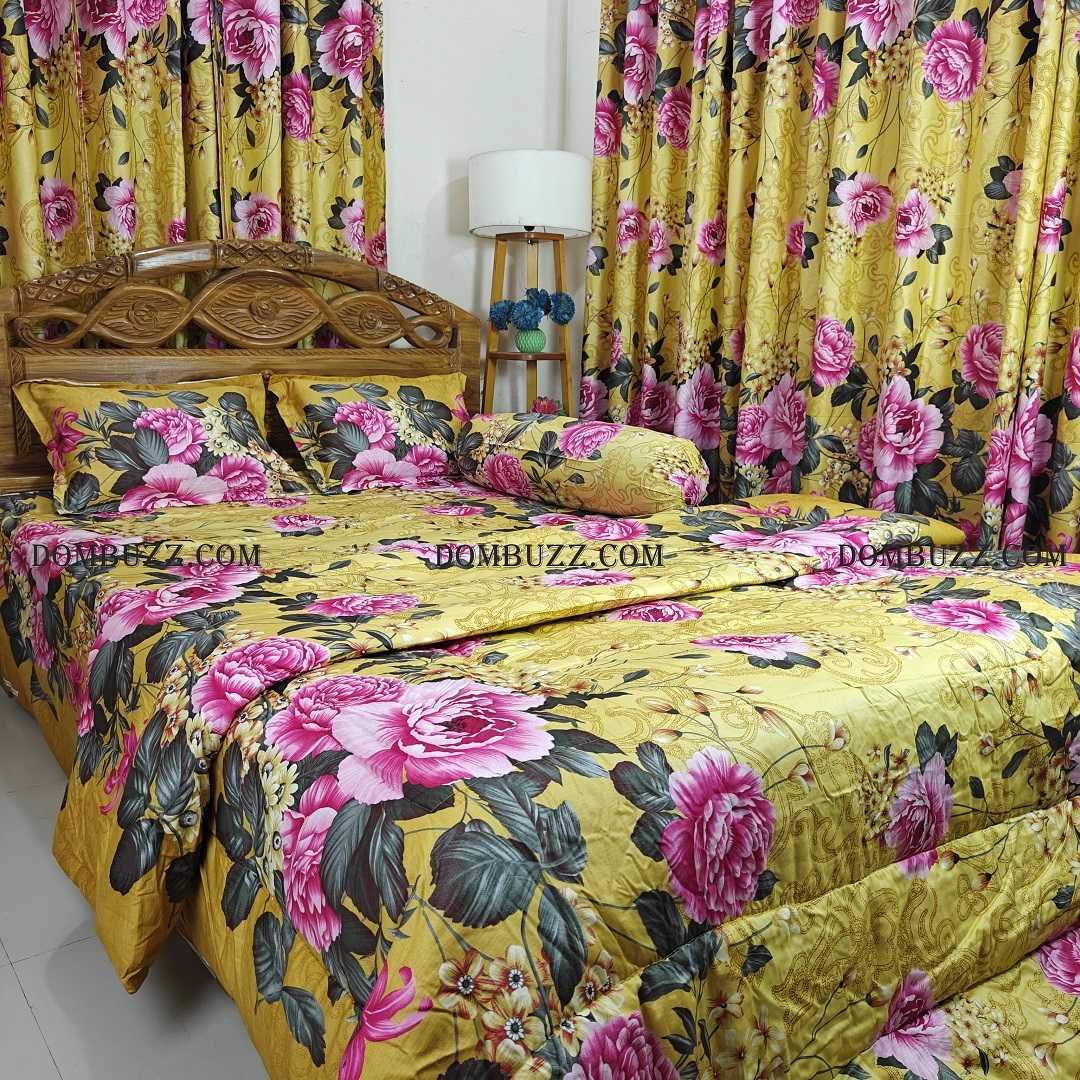 Luxury,Twill,Cotton,Fabrics,Bed,Sheet,And,Comforter,5pcs,Set